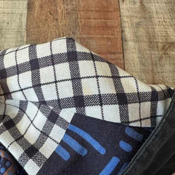 Roughrider By Circle Womens Sleeveless Patchwork Button-Up Vest Geometric Print - Picture 6 of 8